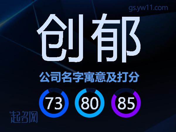 创郁公司名字寓意及打分