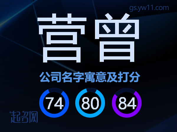 营曾公司名字寓意及打分