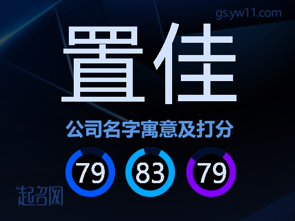 置佳公司名字寓意及打分