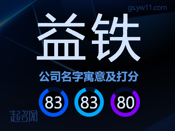 益铁公司名字寓意及打分