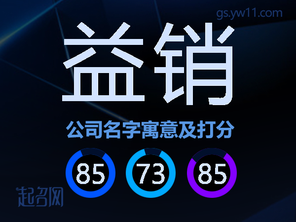 益销公司名字寓意及打分