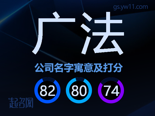 广法公司名字寓意及打分