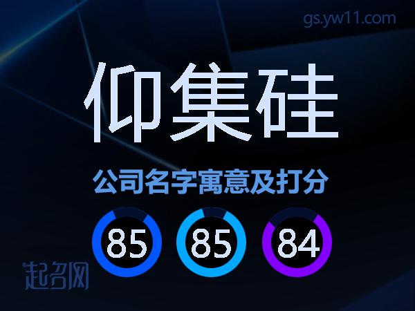 仰集硅公司名字寓意及打分