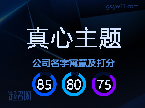 真心主题公司名字寓意及打分