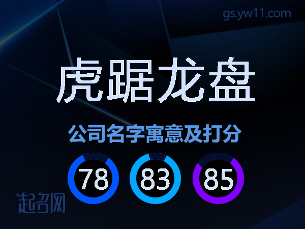 虎踞龙盘公司名字寓意及打分