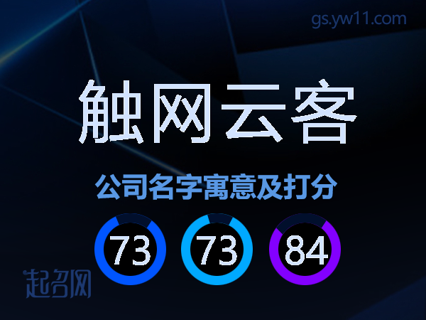 触网云客公司名字寓意及打分