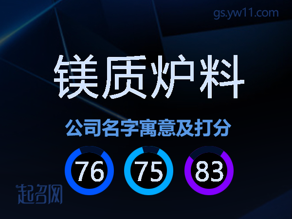 镁质炉料公司名字寓意及打分