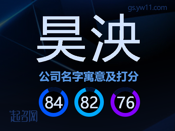 昊泱公司名字寓意及打分