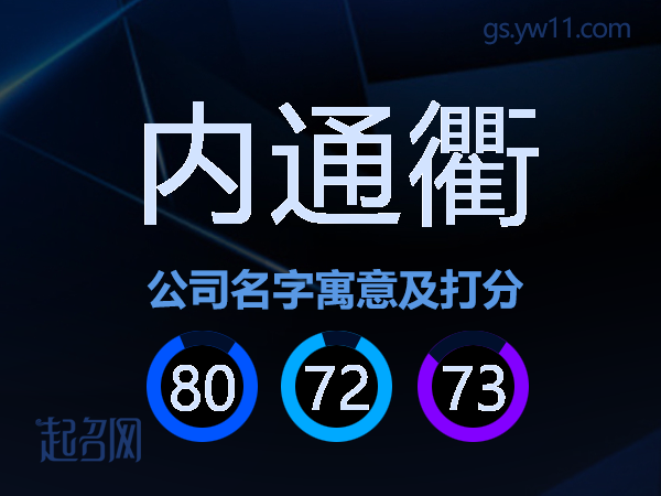 内通衢公司名字寓意及打分
