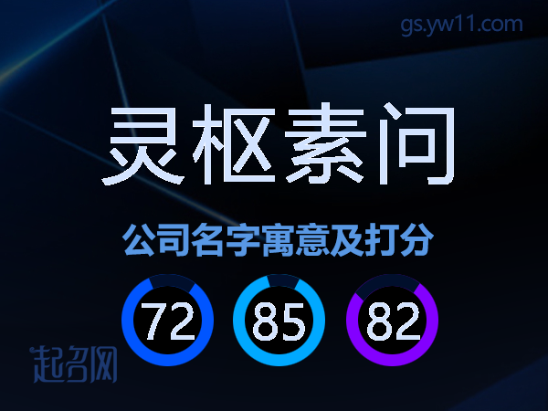 灵枢素问公司名字寓意及打分