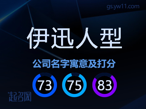 伊迅人型公司名字寓意及打分