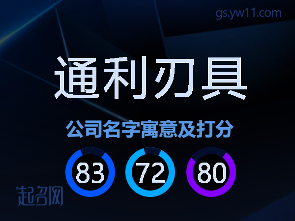 通利刃具公司名字寓意及打分