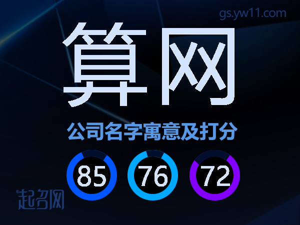 算网公司名字寓意及打分