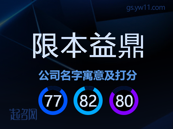 限本益鼎公司名字寓意及打分