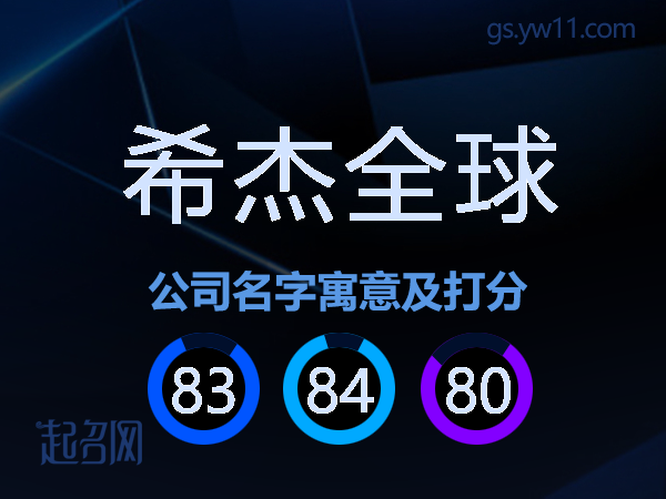 希杰全球公司名字寓意及打分