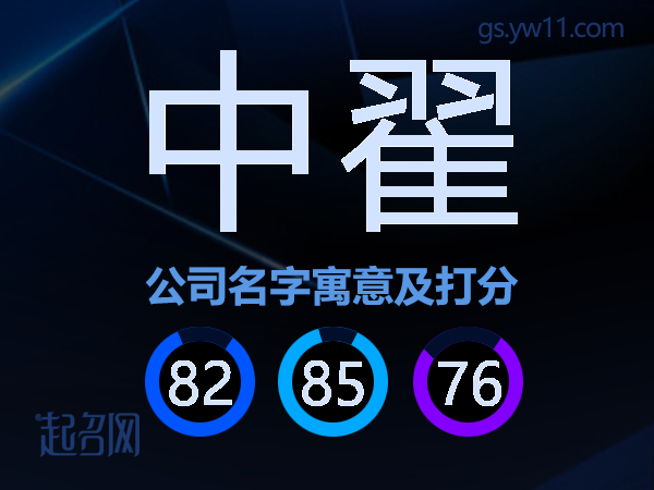 中翟公司名字寓意及打分