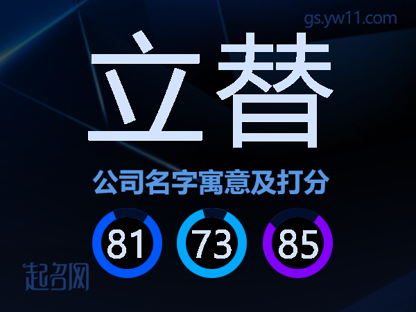 立替公司名字寓意及打分