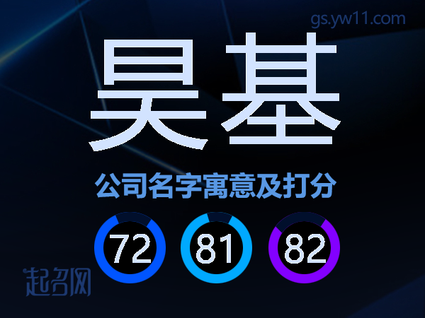 昊基公司名字寓意及打分