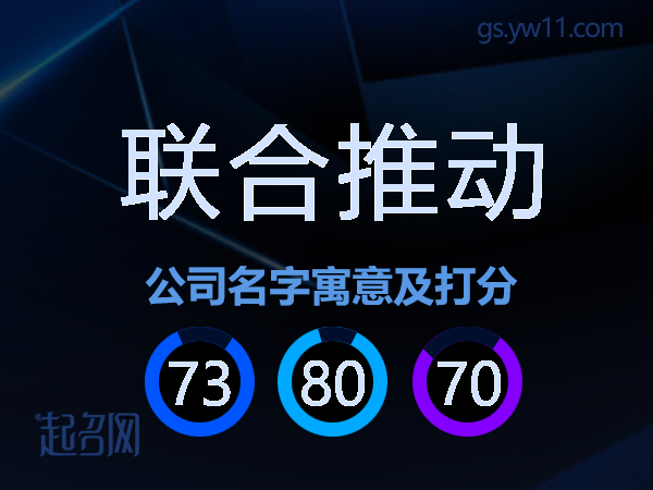 联合推动公司名字寓意及打分