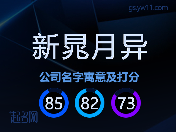 新晁月异公司名字寓意及打分