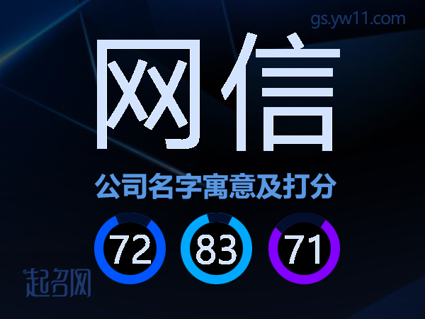 网信公司名字寓意及打分