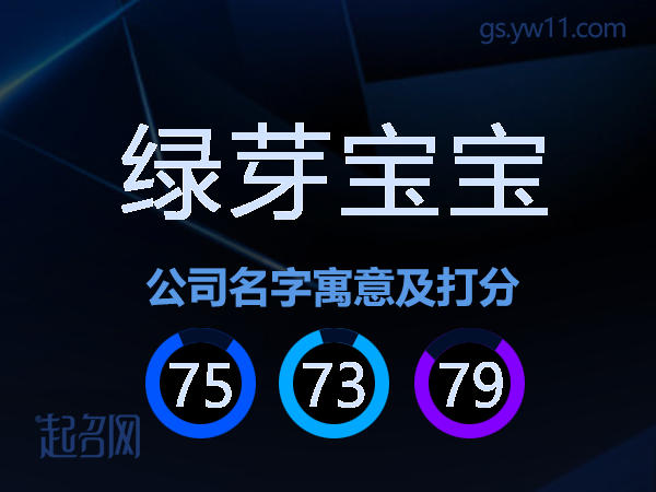 绿芽宝宝公司名字寓意及打分