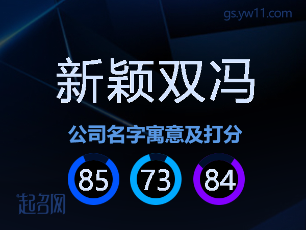 新颖双冯公司名字寓意及打分