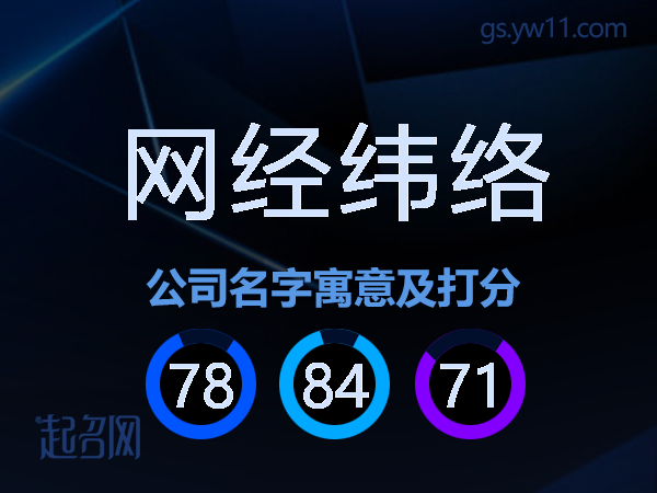 网经纬络公司名字寓意及打分