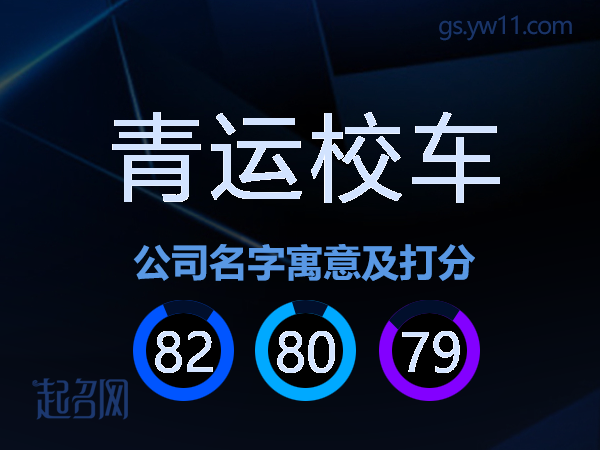 青运校车公司名字寓意及打分