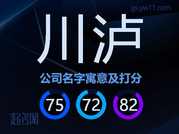 川泸公司名字寓意及打分