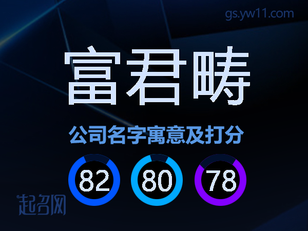 富君畴公司名字寓意及打分