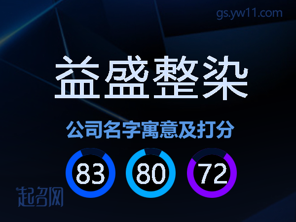 益盛整染公司名字寓意及打分