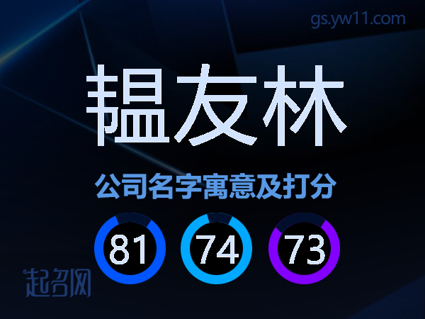 韫友林公司名字寓意及打分