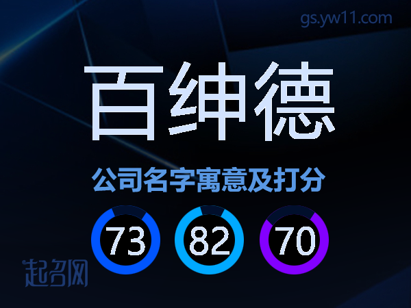 百绅德公司名字寓意及打分