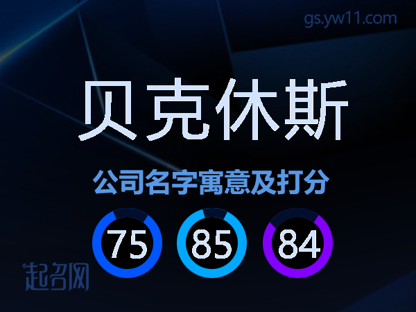 贝克休斯公司名字寓意及打分