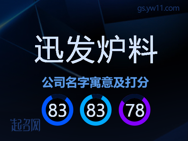迅发炉料公司名字寓意及打分