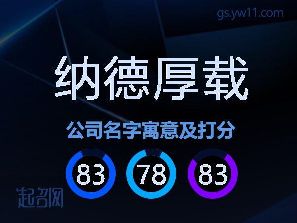 纳德厚载公司名字寓意及打分