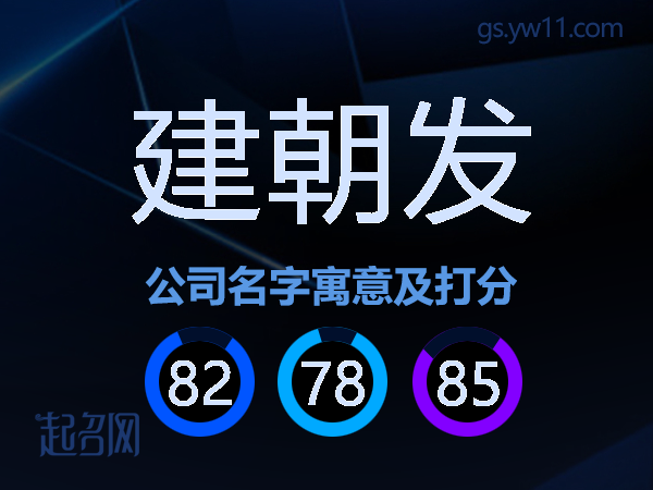 建朝发公司名字寓意及打分