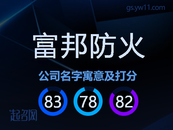 富邦防火公司名字寓意及打分