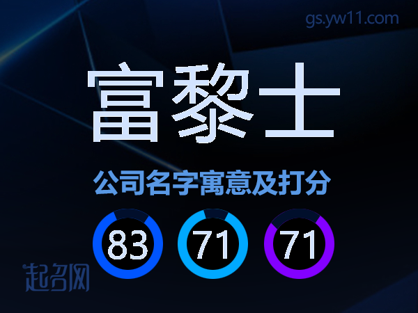 富黎士公司名字寓意及打分