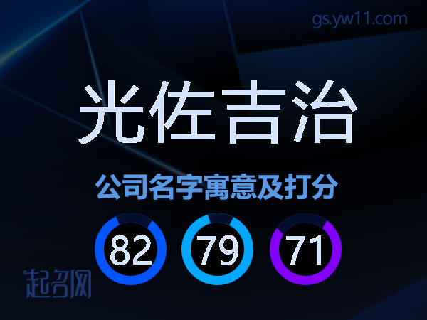 光佐吉治公司名字寓意及打分