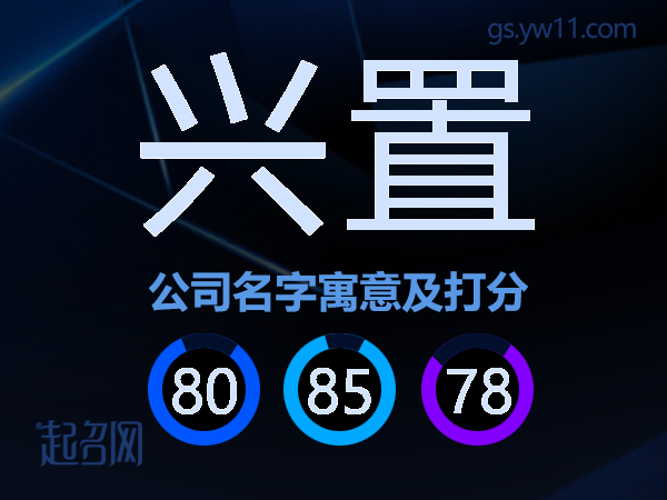 兴置公司名字寓意及打分