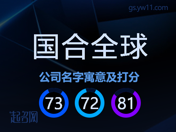 国合全球公司名字寓意及打分
