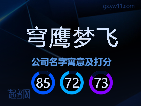 穹鹰梦飞公司名字寓意及打分