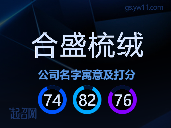 合盛梳绒公司名字寓意及打分