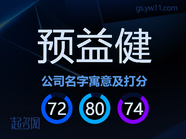 预益健公司名字寓意及打分