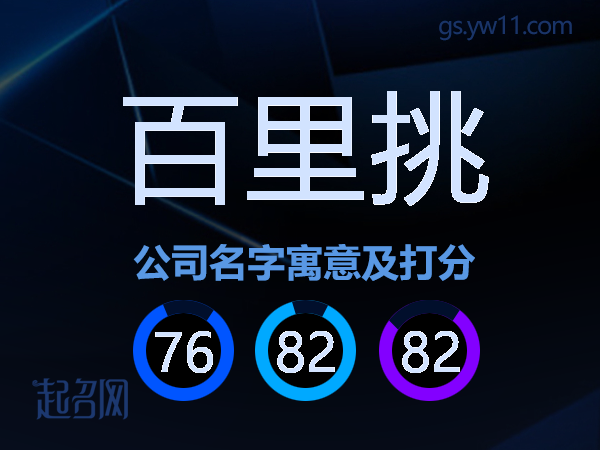 百里挑公司名字寓意及打分
