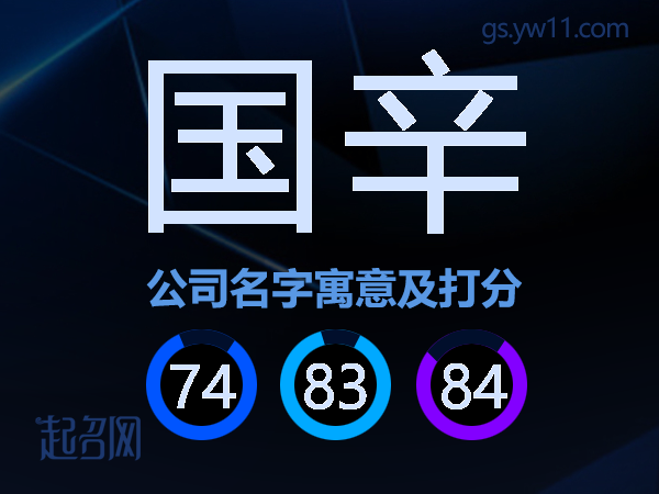 国辛公司名字寓意及打分