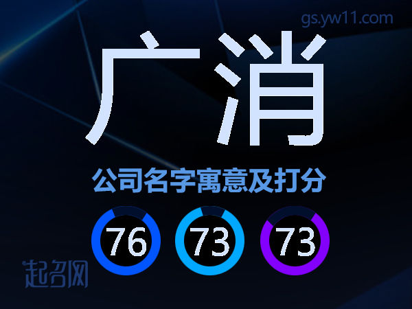 广消公司名字寓意及打分