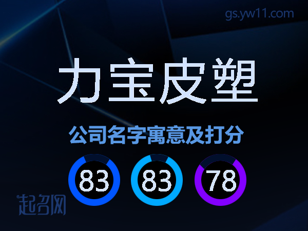 力宝皮塑公司名字寓意及打分